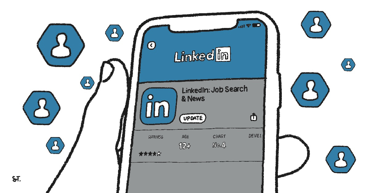 A mobile phone showing the LinkedIn app for writing a LinkedIn recommendation